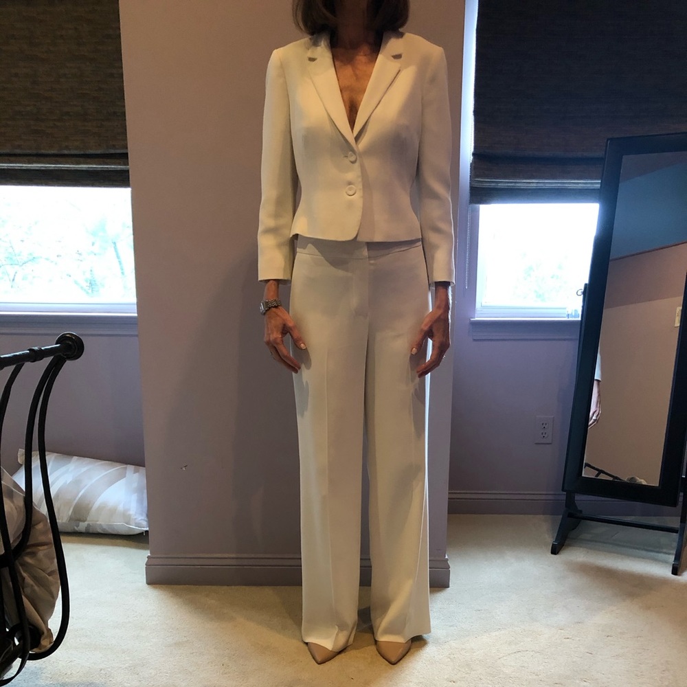 Winter White Pants Suit